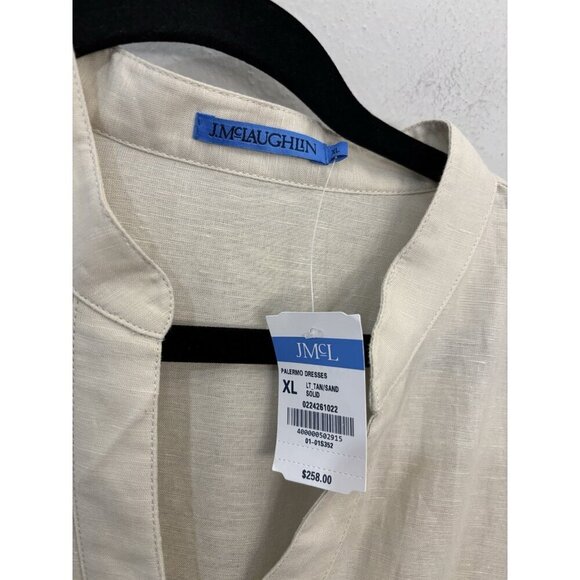 j mclaughlin Tan Beige Tropical Palermo Dress Midi Women XL - Picture 8 of 16